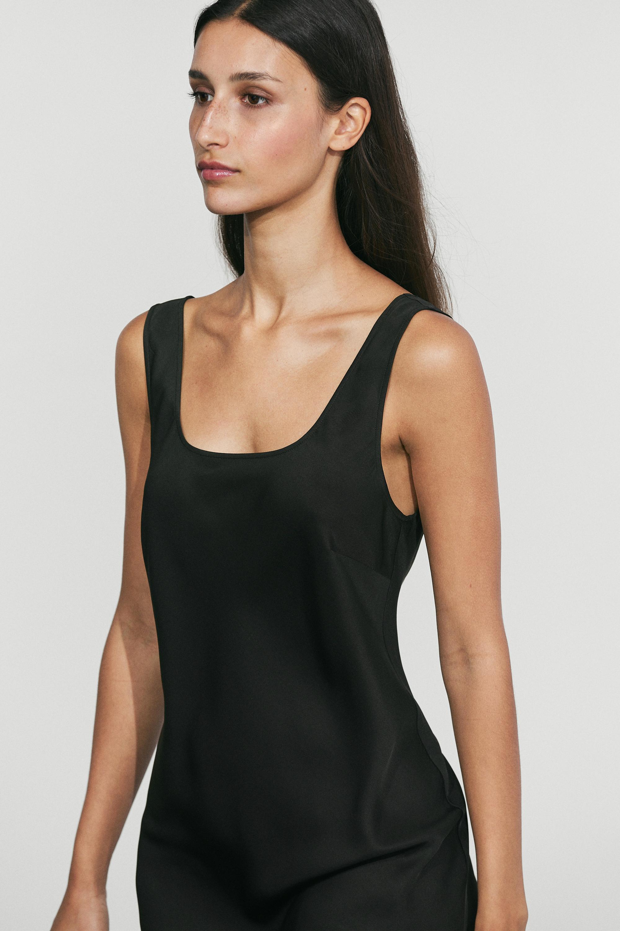 Flowing short strap dress